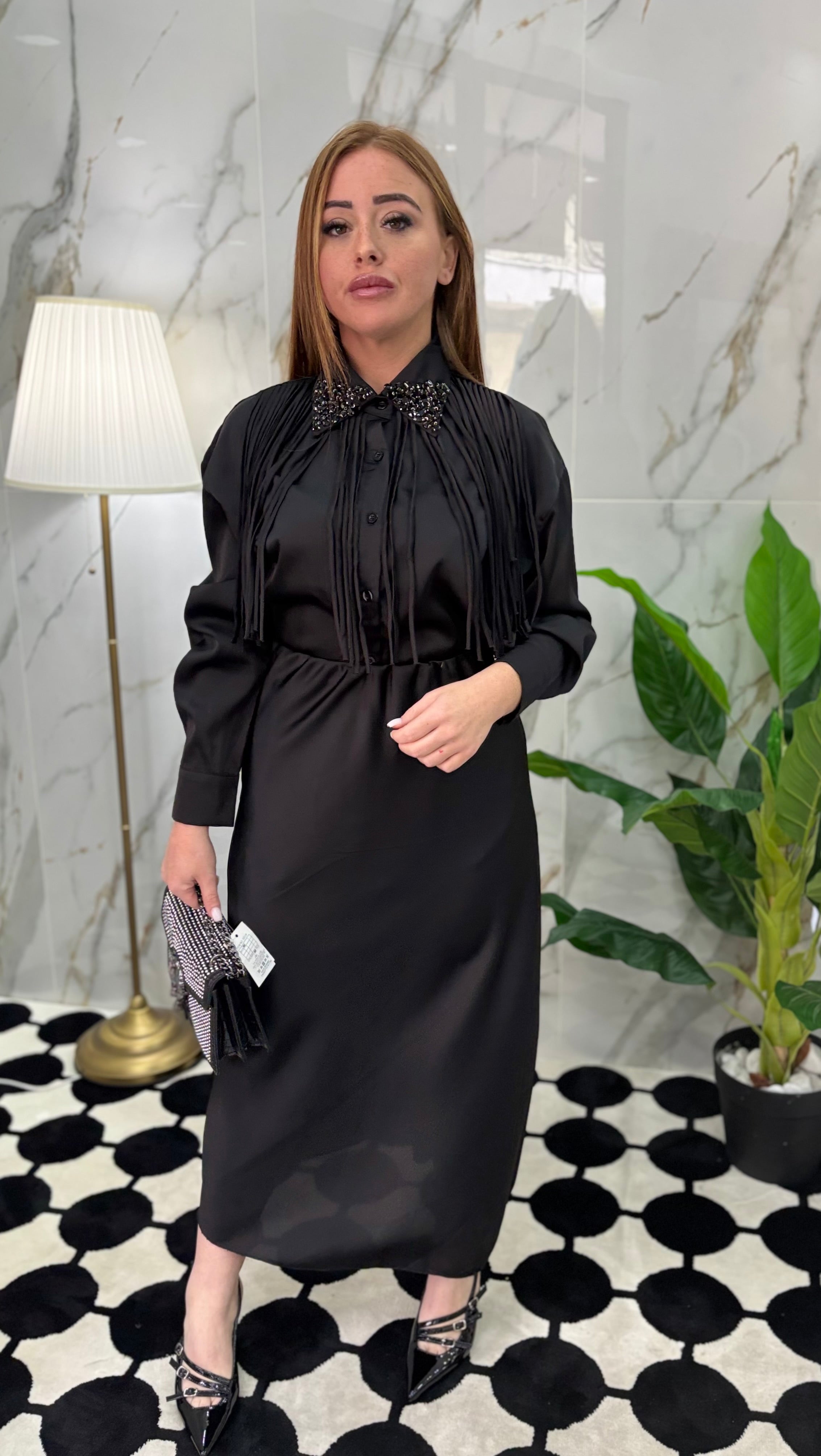 Camicia strass e frange