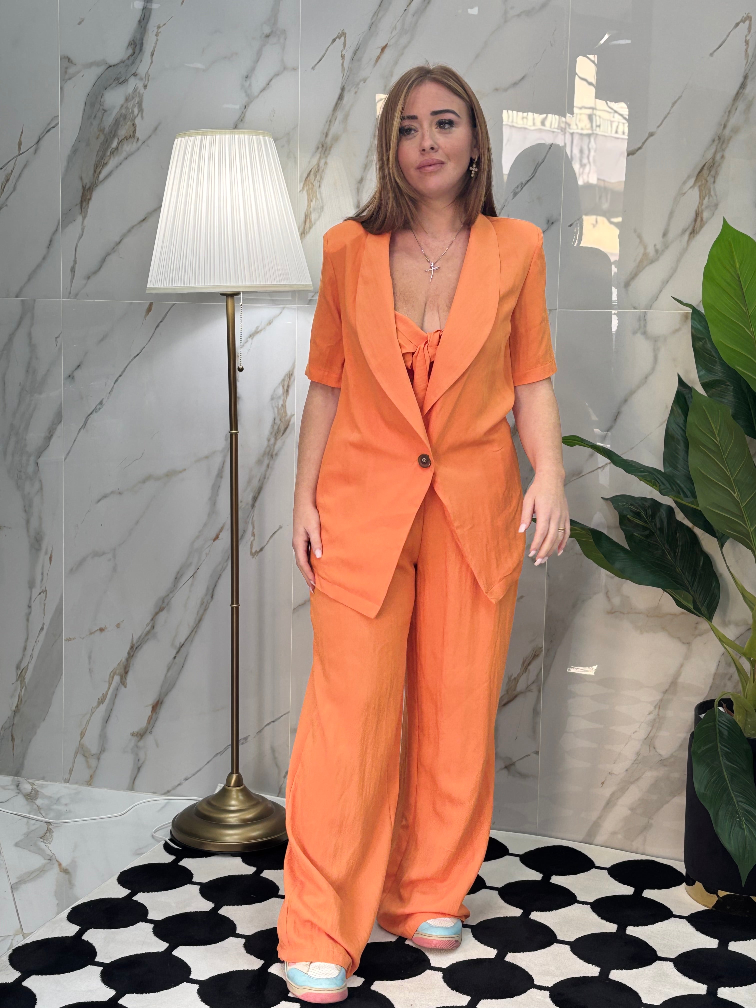 Tailleur 3 pezzi lino casual