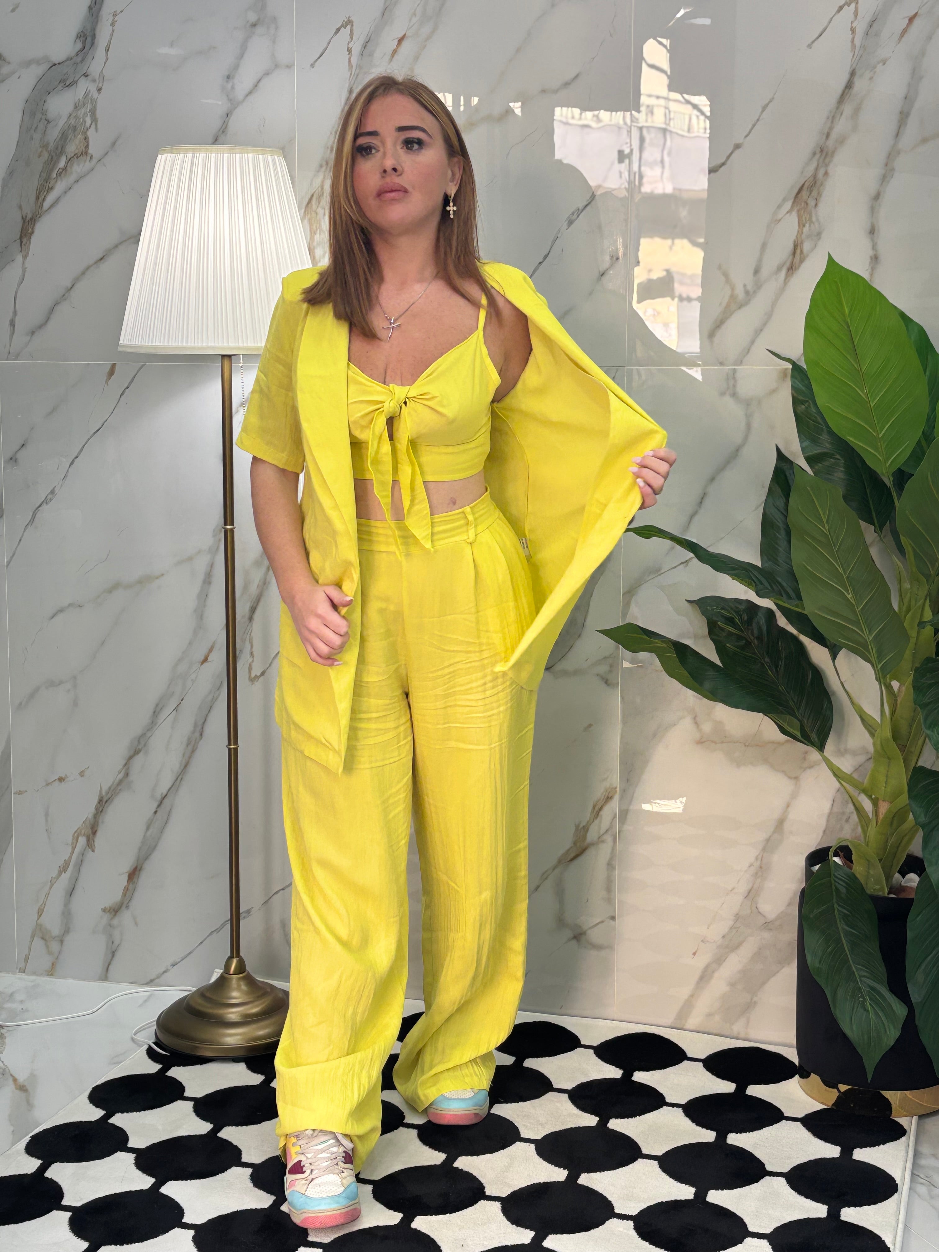 Tailleur 3 pezzi lino casual