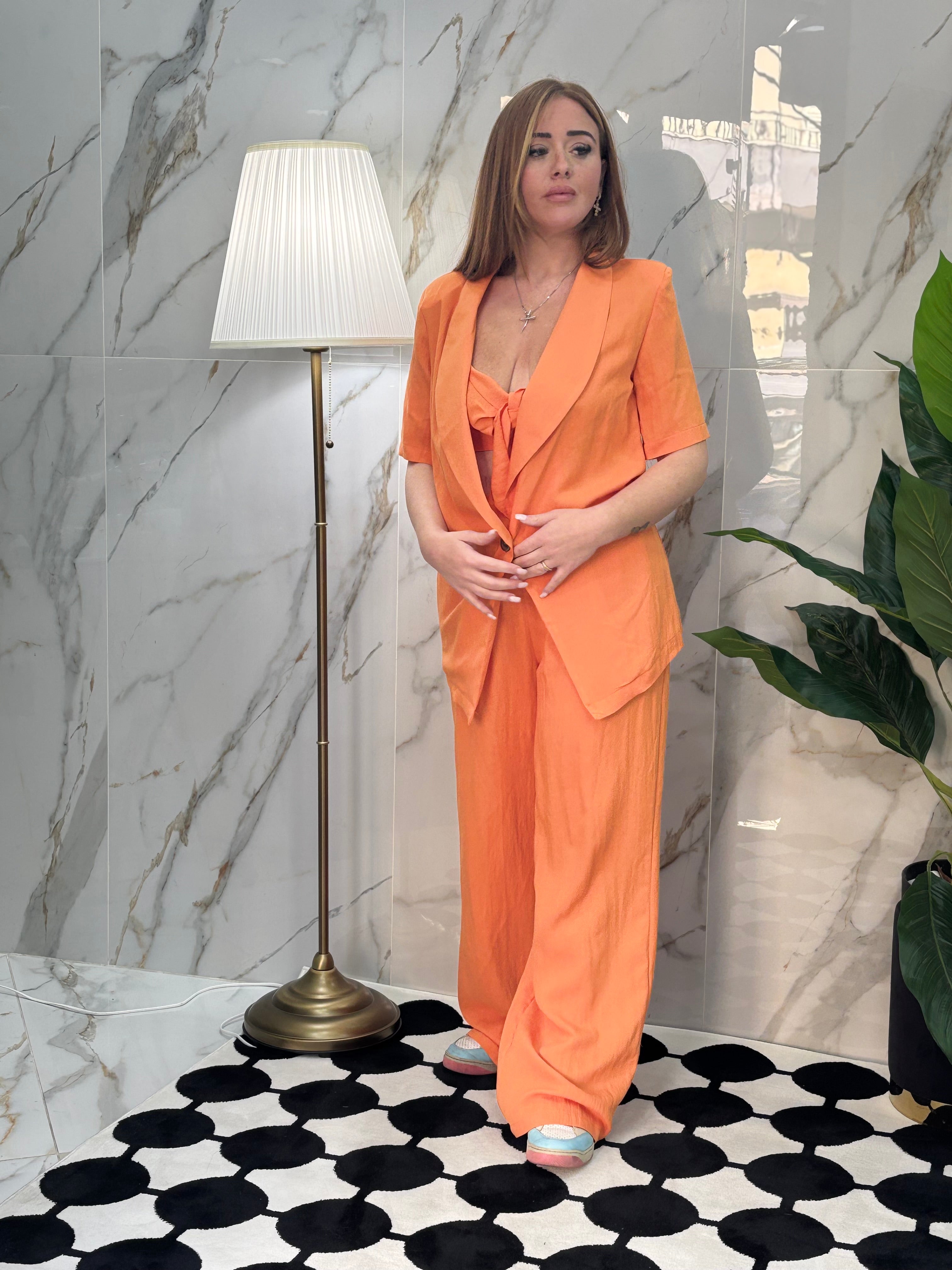 Tailleur 3 pezzi lino casual