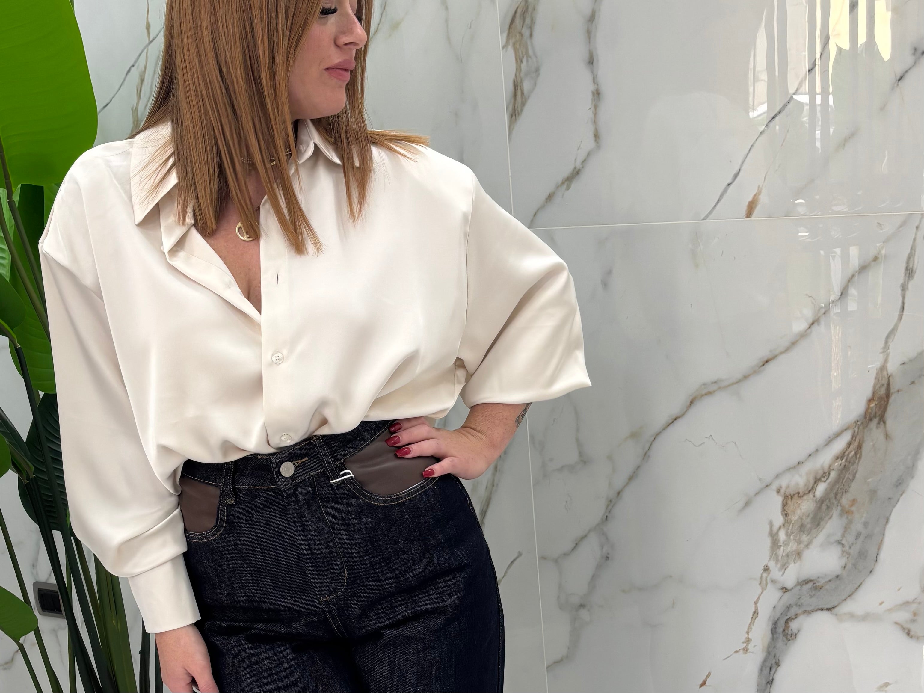 Camicia Satin Pop