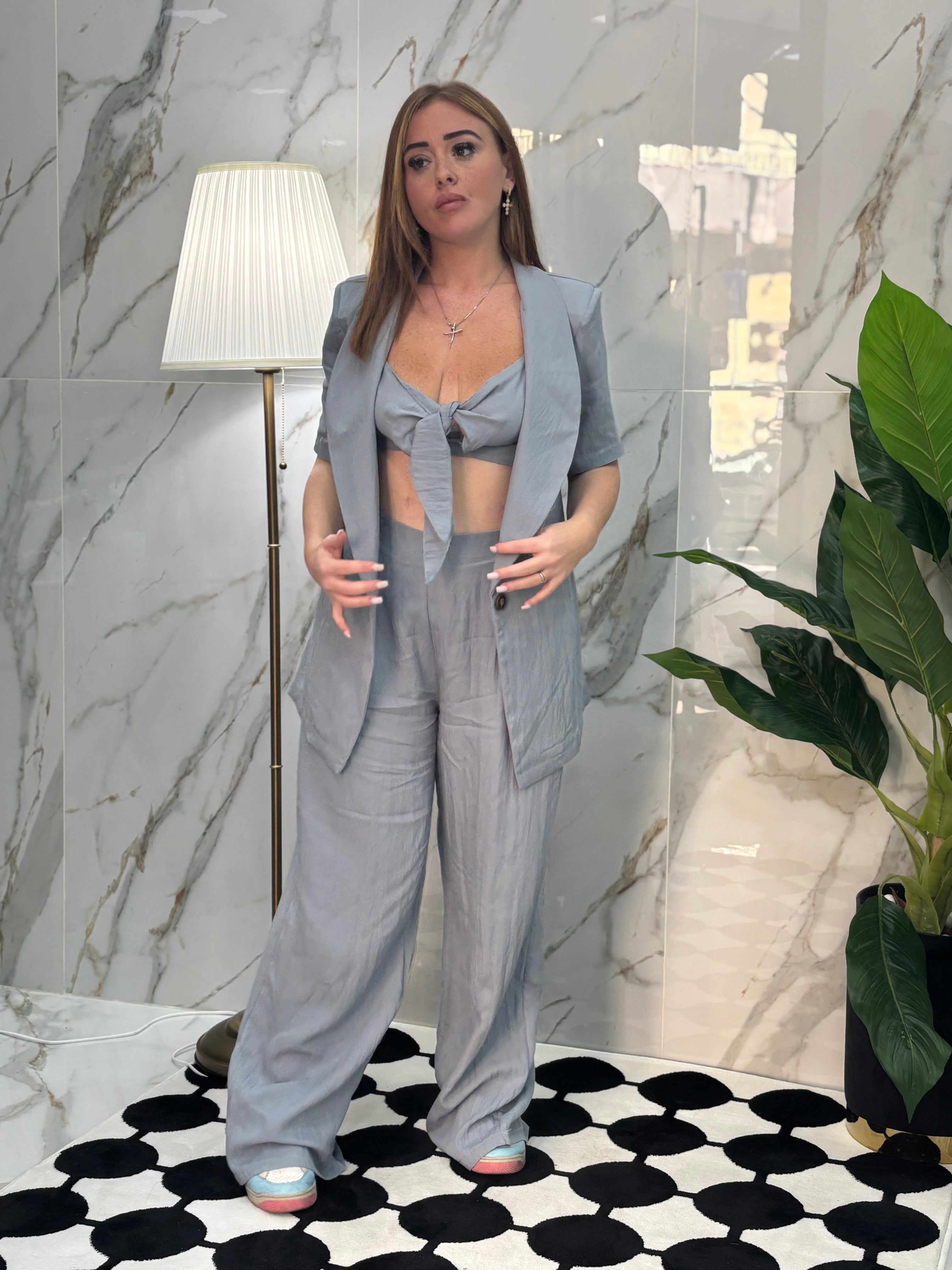Tailleur 3 pezzi lino casual
