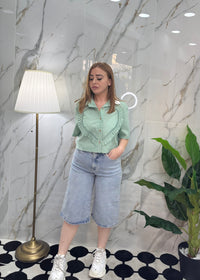 Camicia cuore in lino