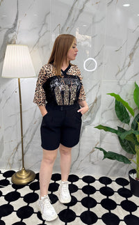 Maglia oversize basketball maculata
