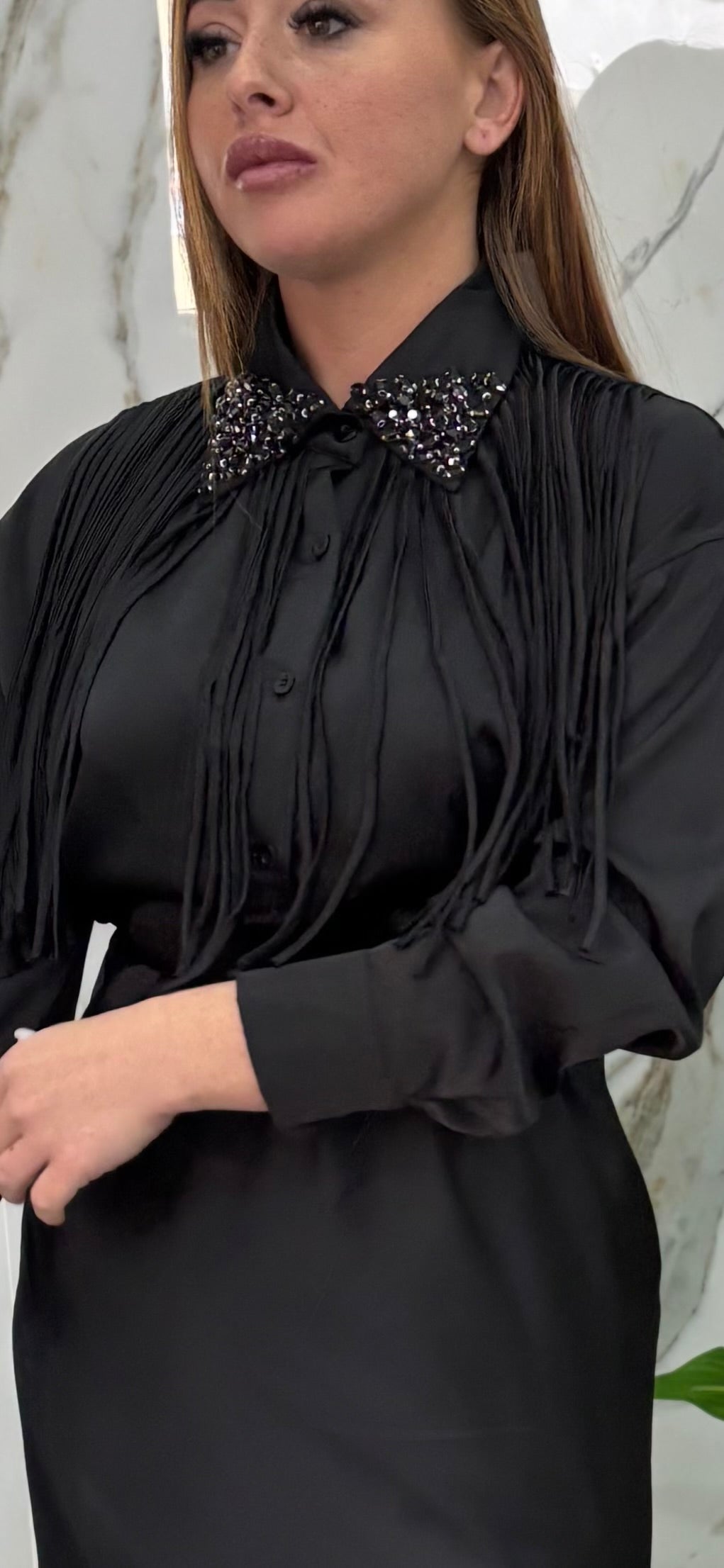 Camicia strass e frange