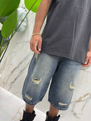 Bermuda Distressed Denim